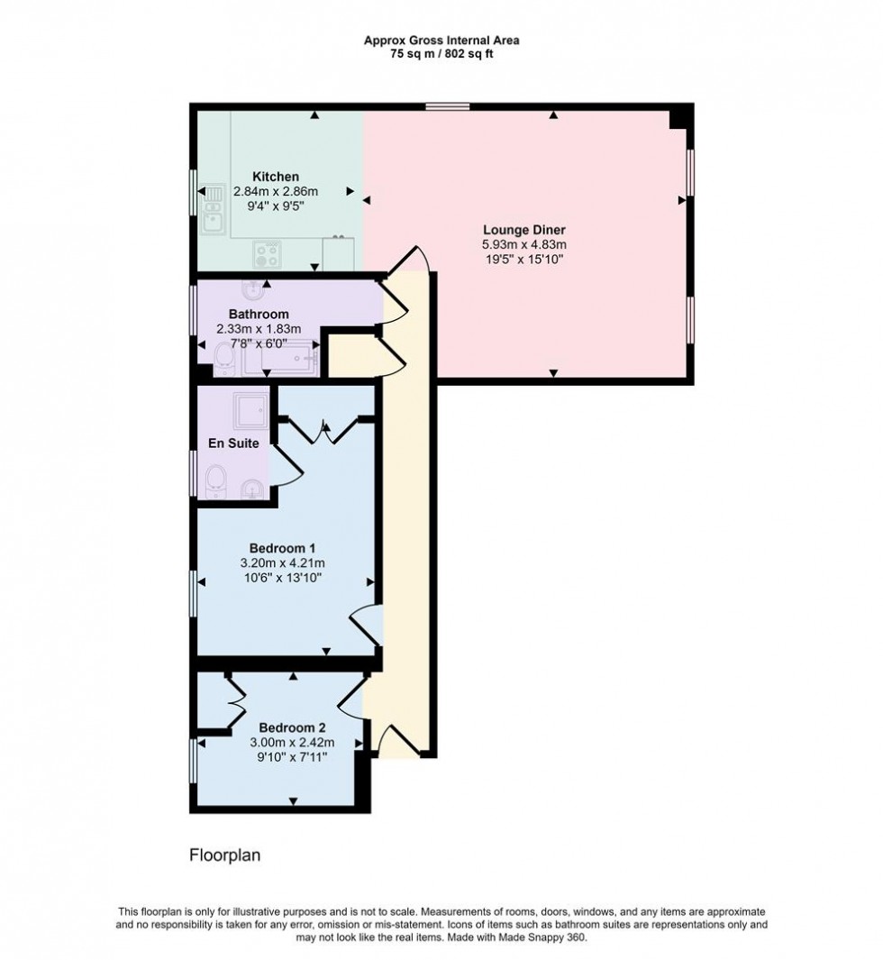 Floorplan for Plot 4, Flat 34 Northampton Road, Towcester