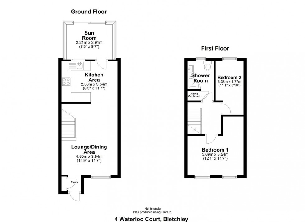 Floorplan for Waterloo Court, Bletchley
