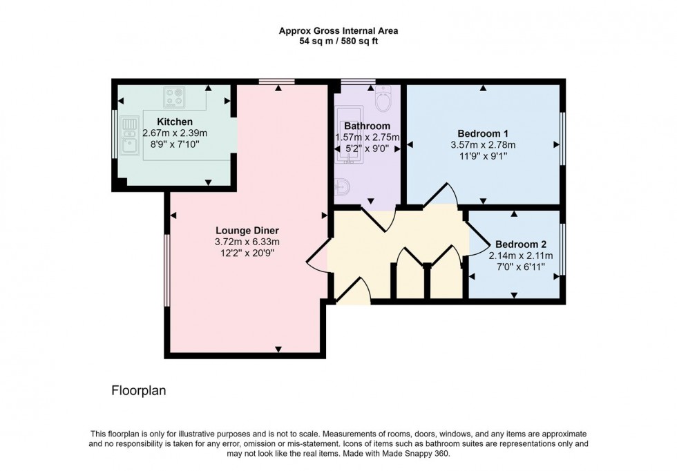 Floorplan for Plough Close, Daventry