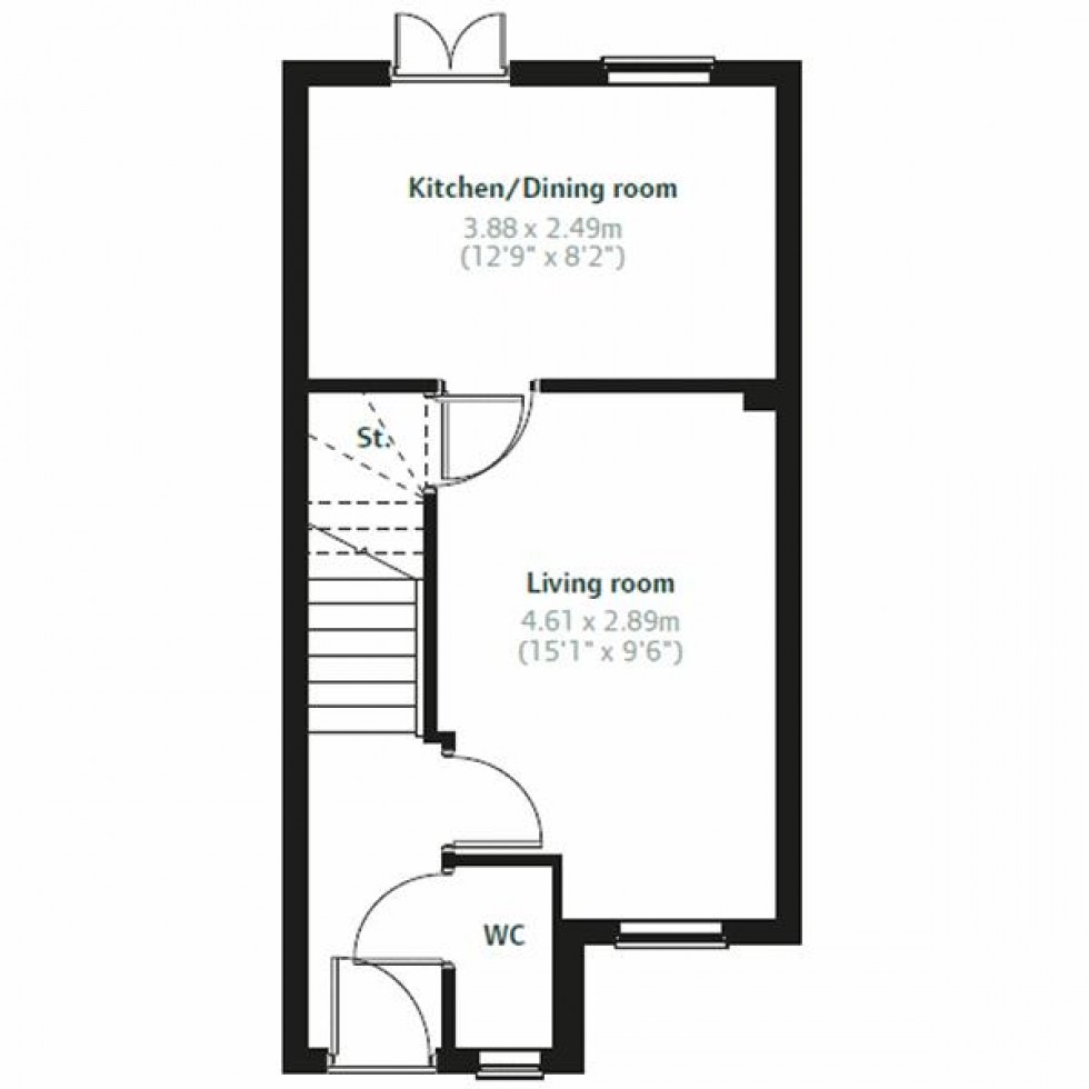 Floorplan for The Hawthorns, Collingswood Close, Market Harborough
