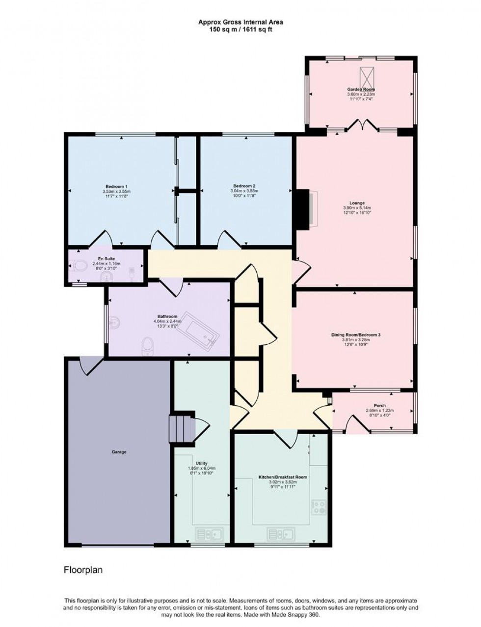 Floorplan for School Road, Pattishall